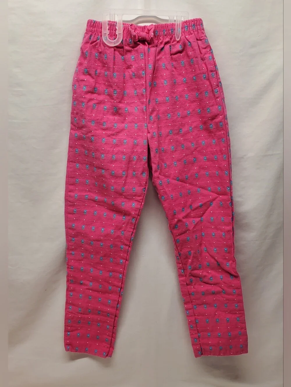 Rare 90s 80s oshkosh pants pink with blue floral pattern y2k vintage Retro